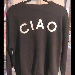 Black Sweater with 'CIAO' Print